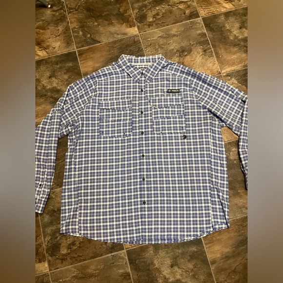 Magellan Pro Fish Classic Fit 3XL Blue Button Front Long Sleeve Shirt - Picture 1 of 7